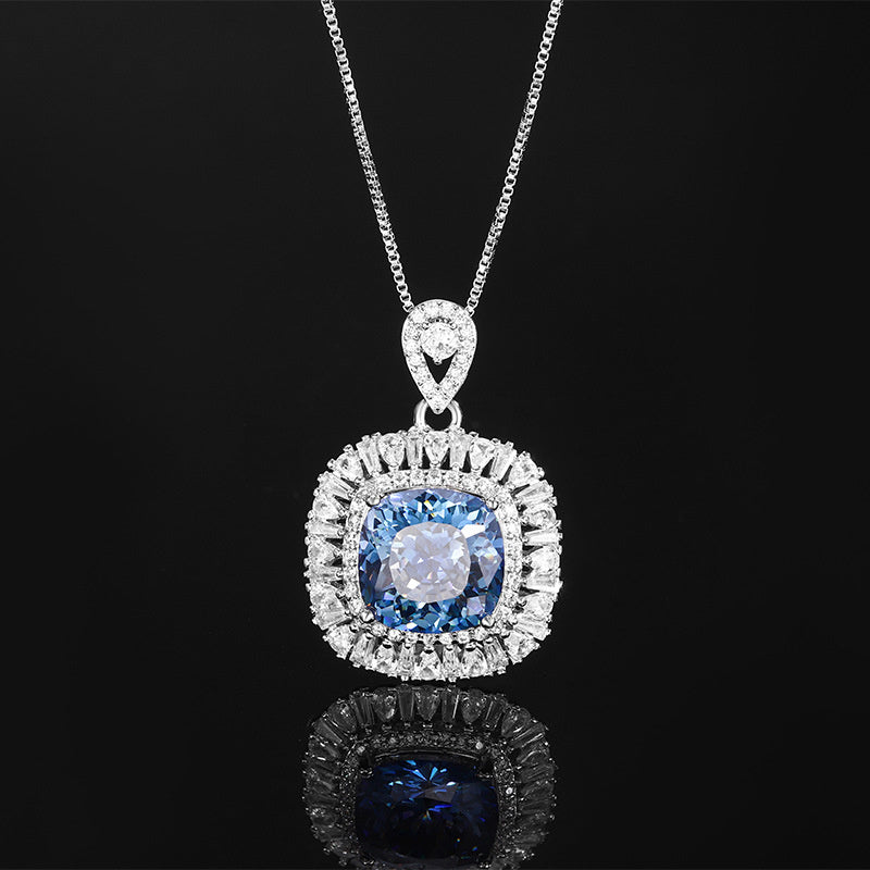 2025 jewelry copper base gold-plated imitation Bird's Nest cut white plated blue retro set Fashionable for parties, weddings, birthday gifts, outdoor activities