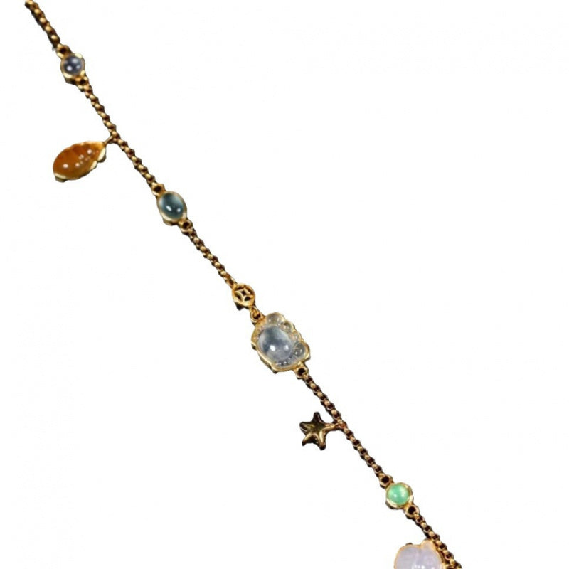 Summer Forest Style Starfish Shell Anklet for Women Ins Small Conch Beach Small Pendant Foot Chain Cute Sweet Accessories