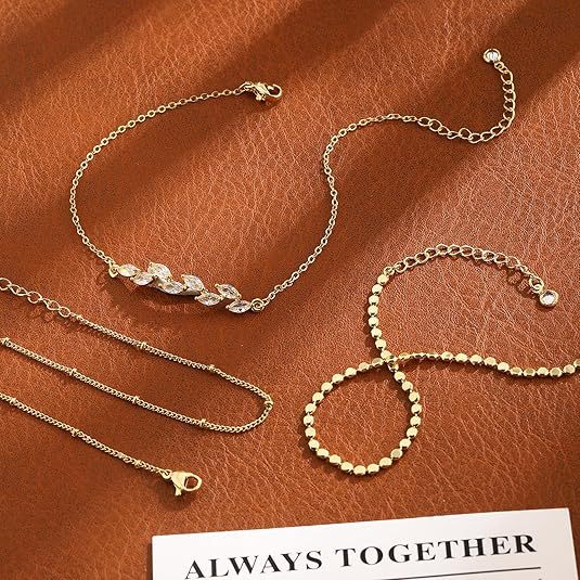 Personalized Fashion Fine Classic Ball Bead Chain Anklet All-Match Anklet Ornament