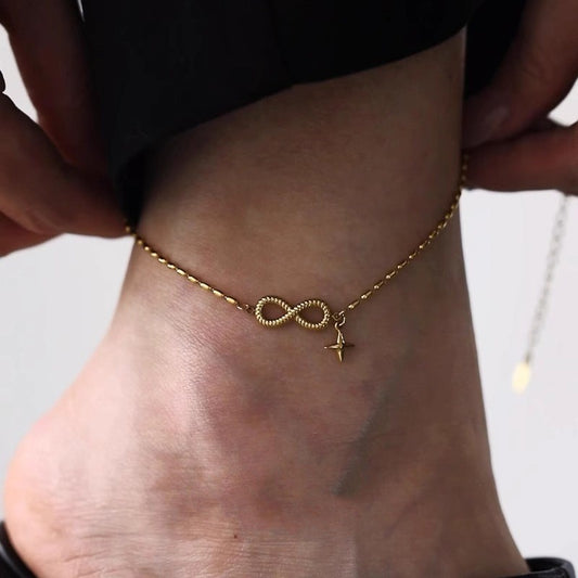 Middle Ages Möbius Strip Infinity Symbol Pendant, Starlight Summer Sexy Foot Chain, Foot Decoration