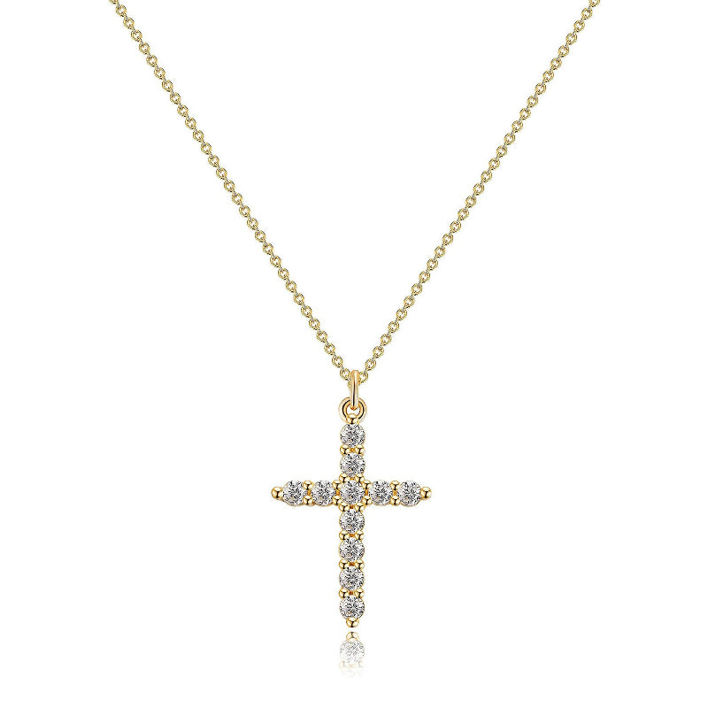 Crown imitation diamond cross necklace neckband