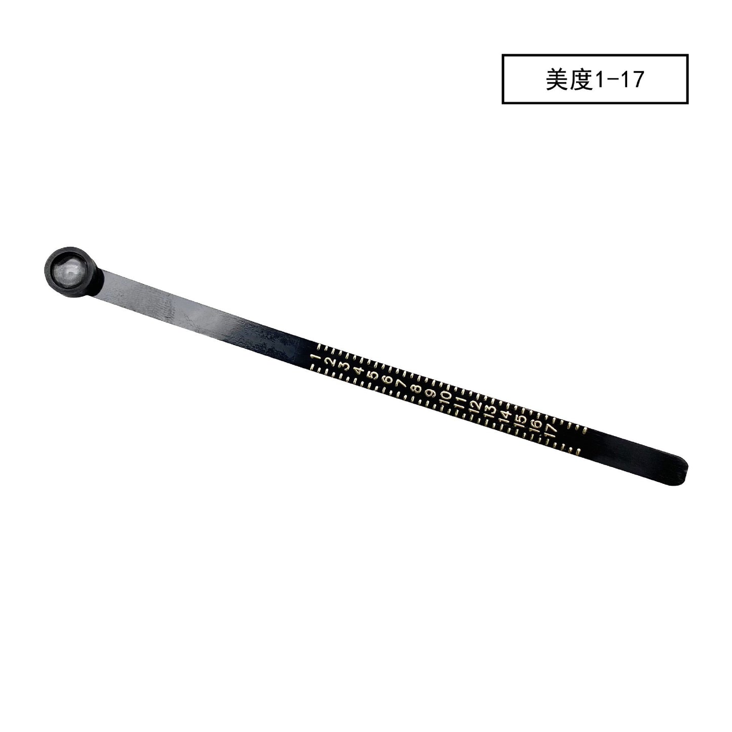 Measure the size of your finger with a magnifying glass ring and a ring tape measure