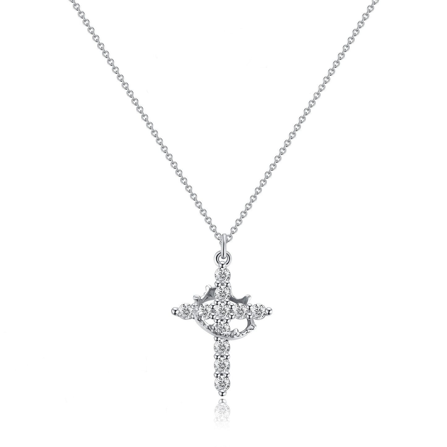 Crown and cross pendant necklaces, Easter necklaces, women and men and girls' daily party clothing, decorations, fashionable jewelry, Mother's Day gifts, outdoor fun