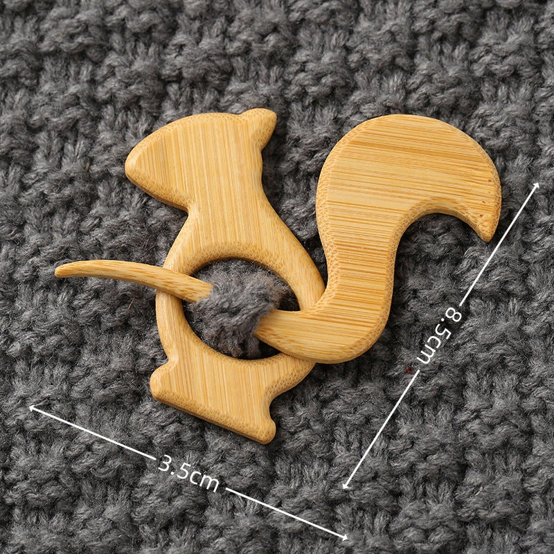 Brooch pin with wooden animal pattern Wooden Animal Brooch Gift