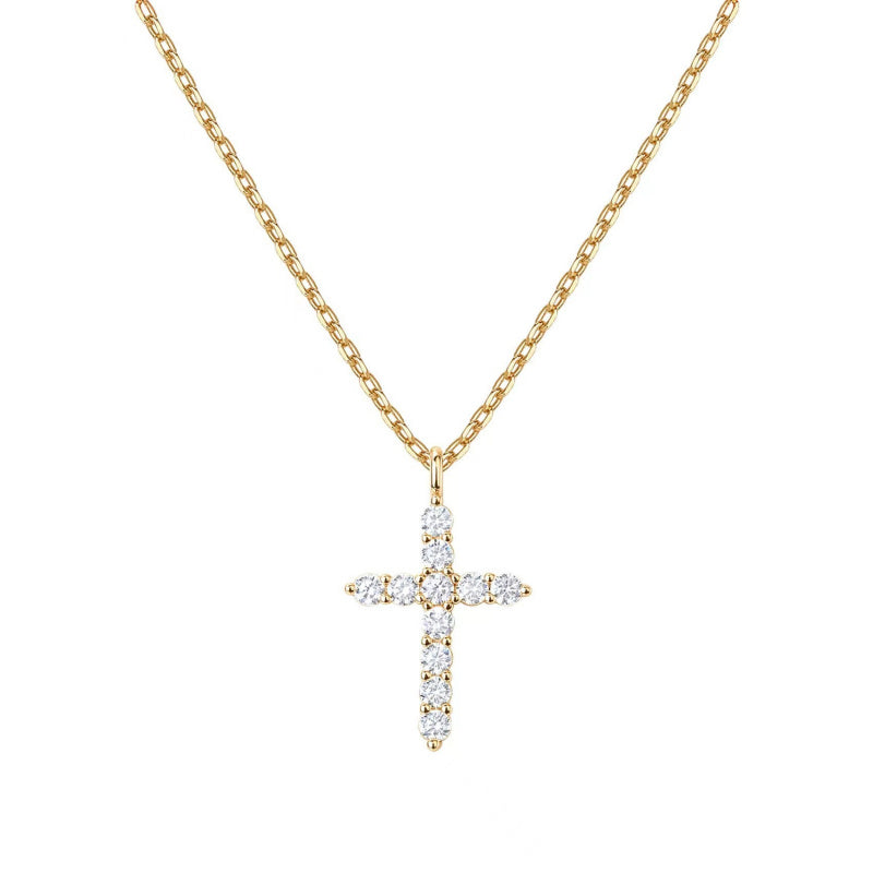 Crown imitation diamond cross necklace neckband