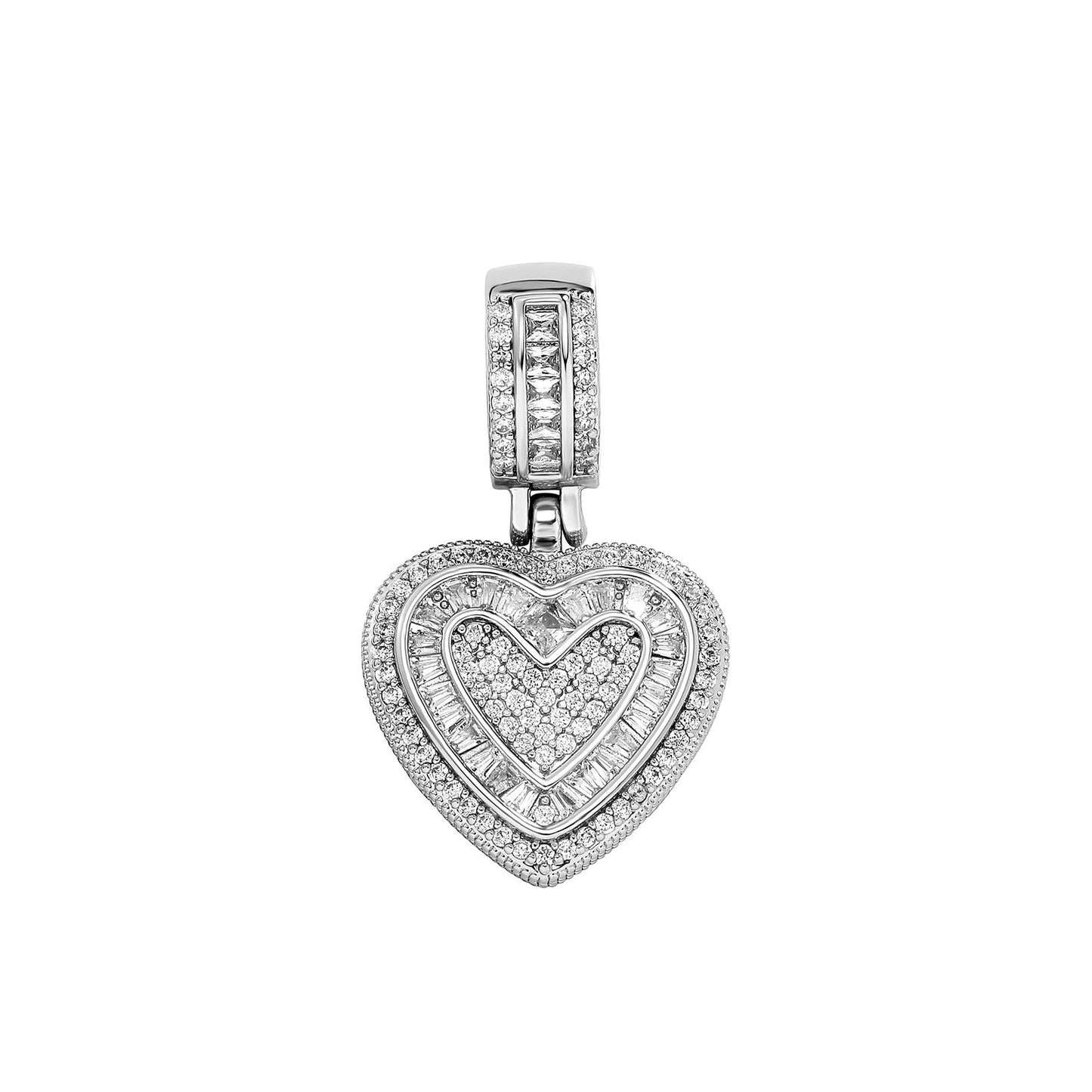 European and American Niche Gold-Plated Heart Collarbone Chain Metal Hip-Hop Accessories Sweater Chain Women Pendant Necklace Jewelry Wholesale