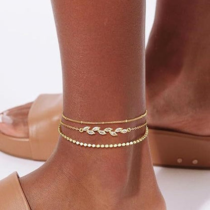 Personalized Fashion Fine Classic Ball Bead Chain Anklet All-Match Anklet Ornament