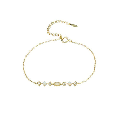 Geometric Rhombus Bracelet Women's Elegant Retro Artistic