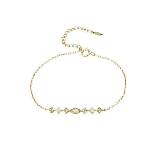 Geometric Rhombus Bracelet Women's Elegant Retro Artistic