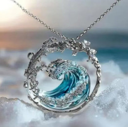 Wave Necklace Set Creative New Light Luxury Ocean Wave Design