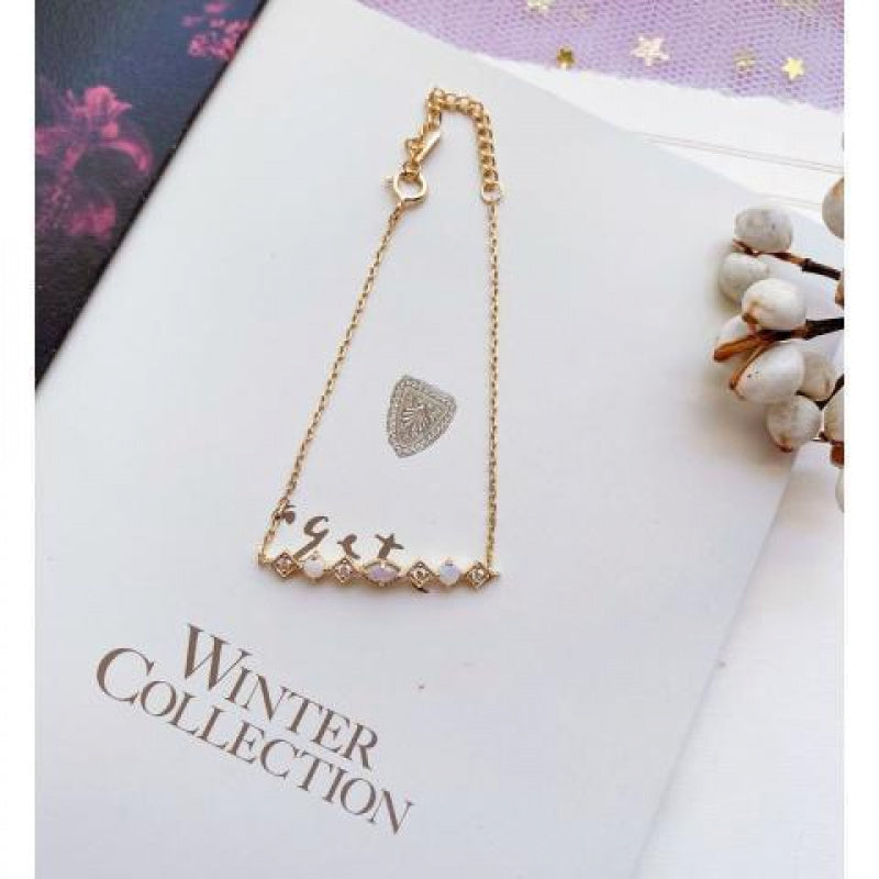 Geometric Rhombus Bracelet Women's Elegant Retro Artistic