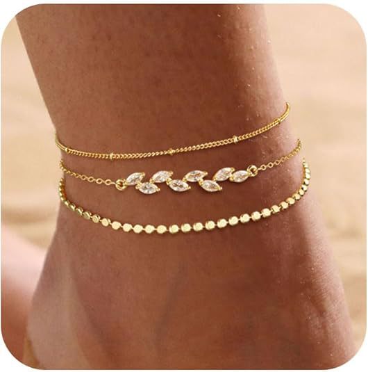 Personalized Fashion Fine Classic Ball Bead Chain Anklet All-Match Anklet Ornament