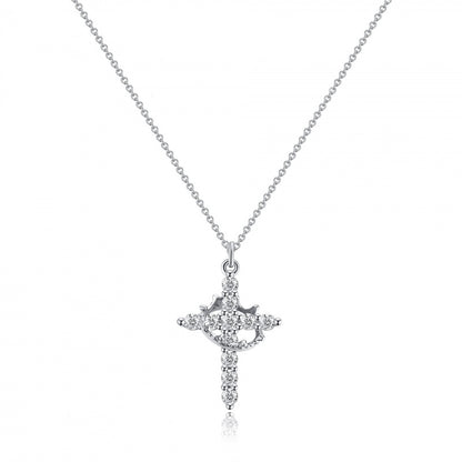 Crown and cross pendant necklaces, Easter necklaces, women and men and girls' daily party clothing, decorations, fashionable jewelry, Mother's Day gifts, outdoor fun