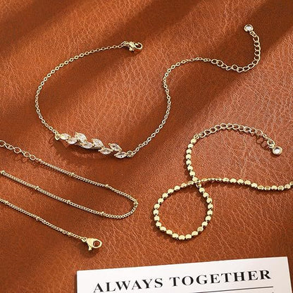 Personalized Fashion Fine Classic Ball Bead Chain Anklet All-Match Anklet Ornament