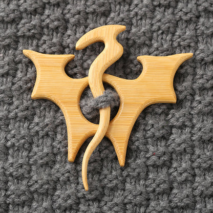 Brooch pin with wooden animal pattern Wooden Animal Brooch Gift