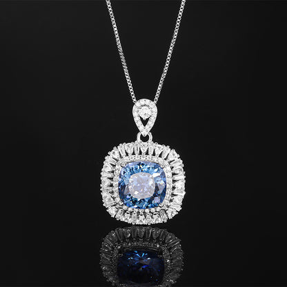 2025 jewelry copper base gold-plated imitation Bird's Nest cut white plated blue retro set Fashionable for parties, weddings, birthday gifts, outdoor activities