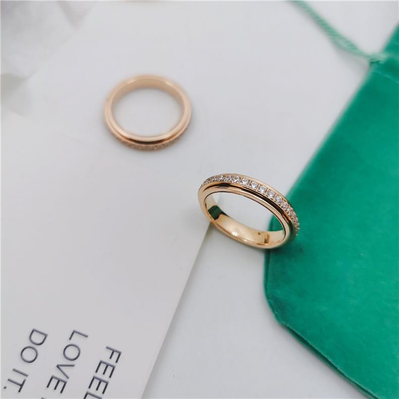 Rotatable stress-relieving rings for women and men, wedding promises, fashionable queuing, daily stacking, outdoor