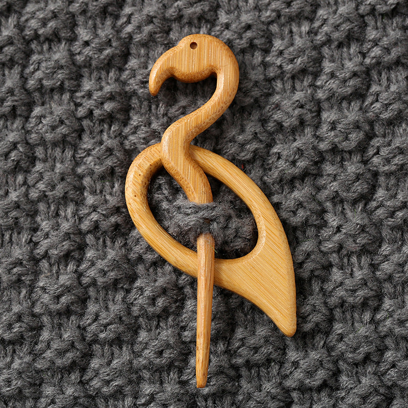 Brooch pin with wooden animal pattern Wooden Animal Brooch Gift