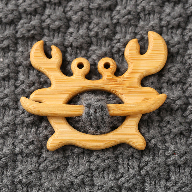 Brooch pin with wooden animal pattern Wooden Animal Brooch Gift