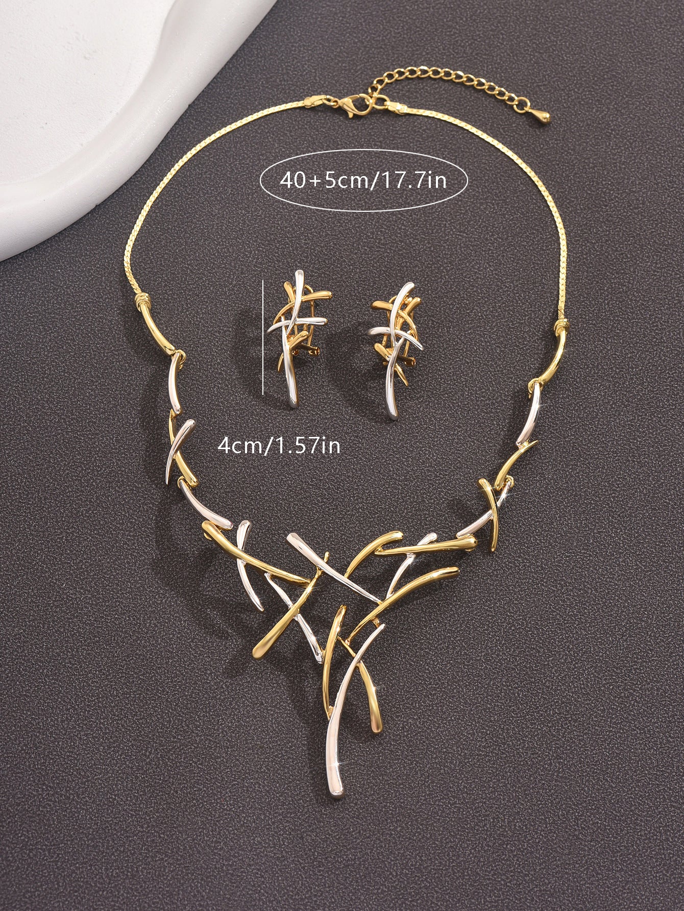 Bohemian Two-tone Cross Firework Necklace