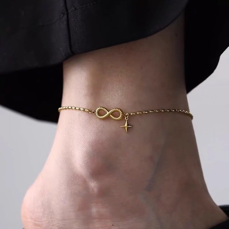 Middle Ages Möbius Strip Infinity Symbol Pendant, Starlight Summer Sexy Foot Chain, Foot Decoration