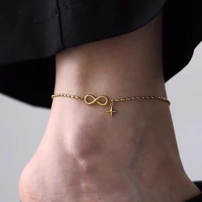 Middle Ages Möbius Strip Infinity Symbol Pendant, Starlight Summer Sexy Foot Chain, Foot Decoration