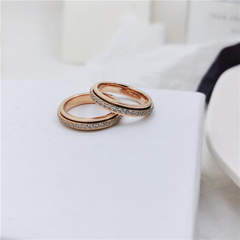 Rotatable stress-relieving rings for women and men, wedding promises, fashionable queuing, daily stacking, outdoor
