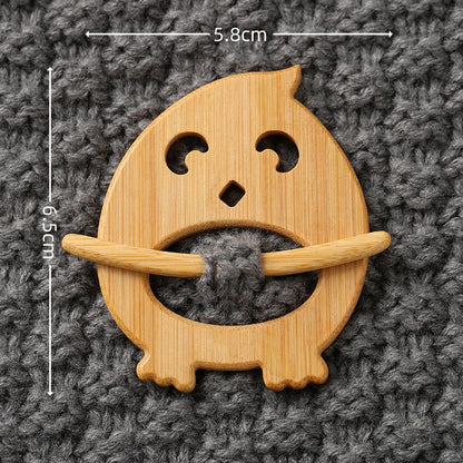 Brooch pin with wooden animal pattern Wooden Animal Brooch Gift