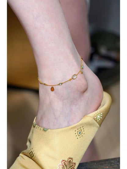 Summer Forest Style Starfish Shell Anklet for Women Ins Small Conch Beach Small Pendant Foot Chain Cute Sweet Accessories
