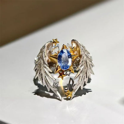 Angel Wings Ring Adjustable Ring