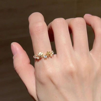 Vintage Jewelry French Retro Exquisite Niche Light Luxury Palace Style High-end Olive Green New Open Ring for Women