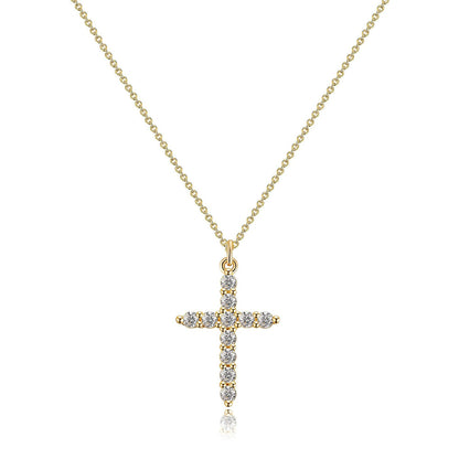 Crown imitation diamond cross necklace neckband