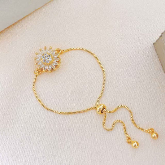 Rotating Sunflower Bracelet - A calming and relaxing accessory, Mother's Day gift, Valentine's Day gift, birthday gift jewelry, fashion matching, party and outdoor activities