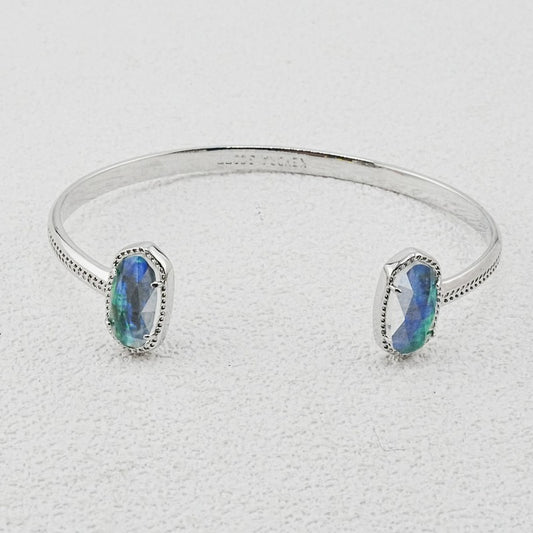 Abalone shell opening bracelet, gilded sweet jewelry