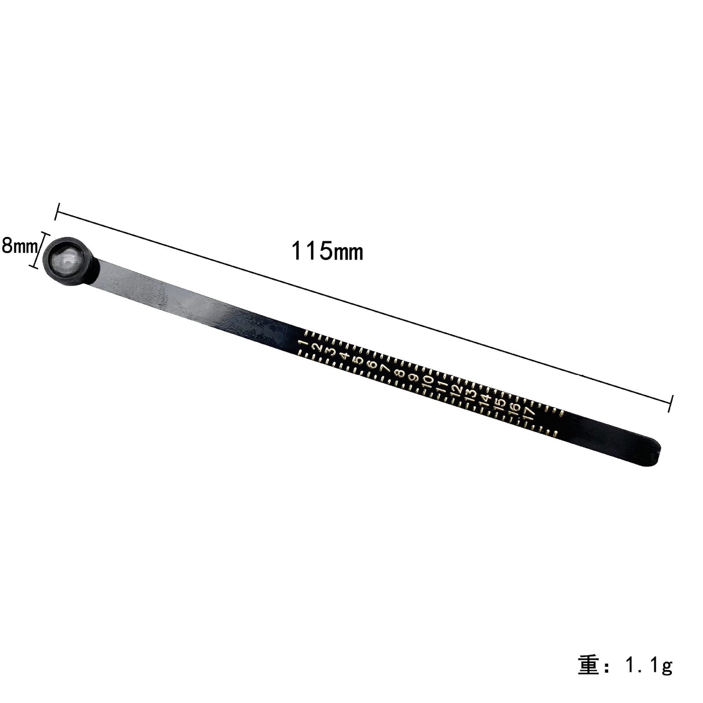 Measure the size of your finger with a magnifying glass ring and a ring tape measure