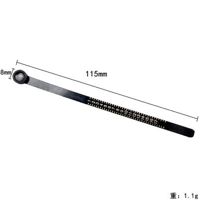 Measure the size of your finger with a magnifying glass ring and a ring tape measure
