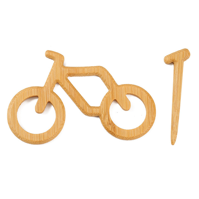 Brooch pin with wooden animal pattern Wooden Animal Brooch Gift