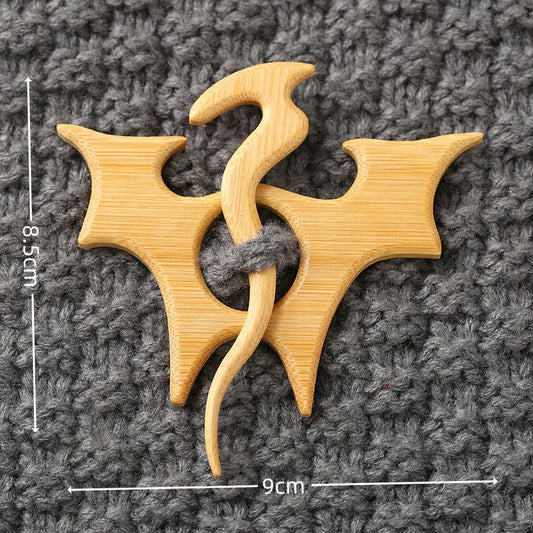 Brooch pin with wooden animal pattern Wooden Animal Brooch Gift