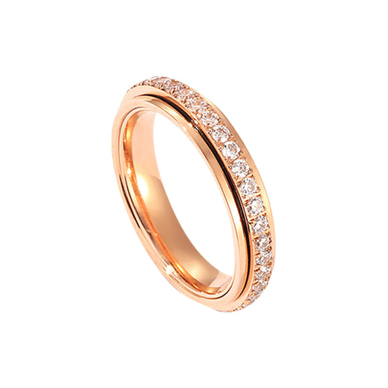 Rotatable stress-relieving rings for women and men, wedding promises, fashionable queuing, daily stacking, outdoor