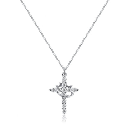 Crown and cross pendant necklaces, Easter necklaces, women and men and girls' daily party clothing, decorations, fashionable jewelry, Mother's Day gifts, outdoor fun