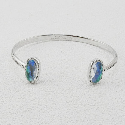 Abalone shell opening bracelet, gilded sweet jewelry