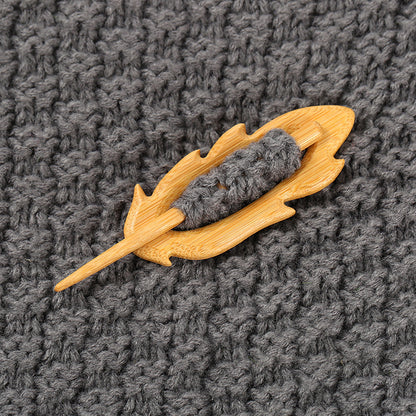 Brooch pin with wooden animal pattern Wooden Animal Brooch Gift