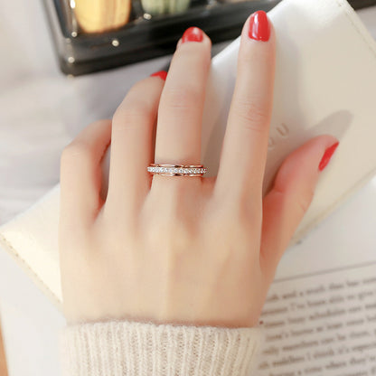 Rotatable stress-relieving rings for women and men, wedding promises, fashionable queuing, daily stacking, outdoor