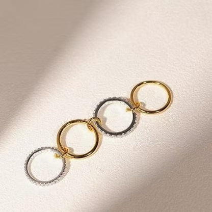 Interlocking Stackable Rings for Women - Multi-Ring Mixed Metal Stacking - Outdoor Fun