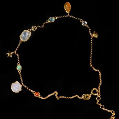Summer Forest Style Starfish Shell Anklet for Women Ins Small Conch Beach Small Pendant Foot Chain Cute Sweet Accessories